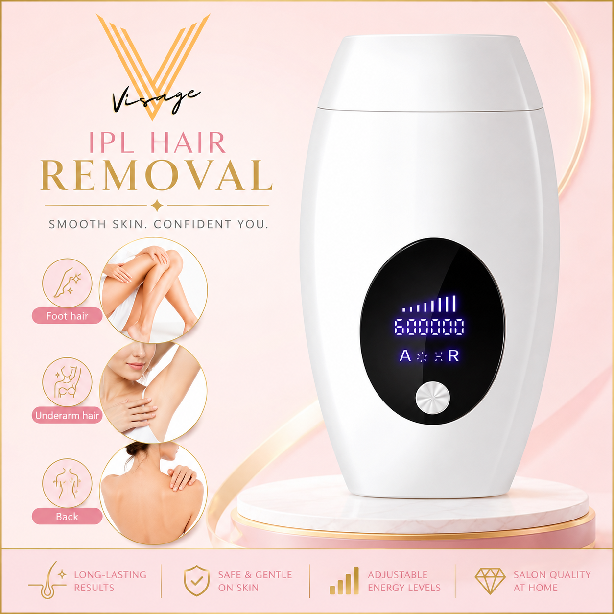 Visage IPL Laser Hair Removal Device